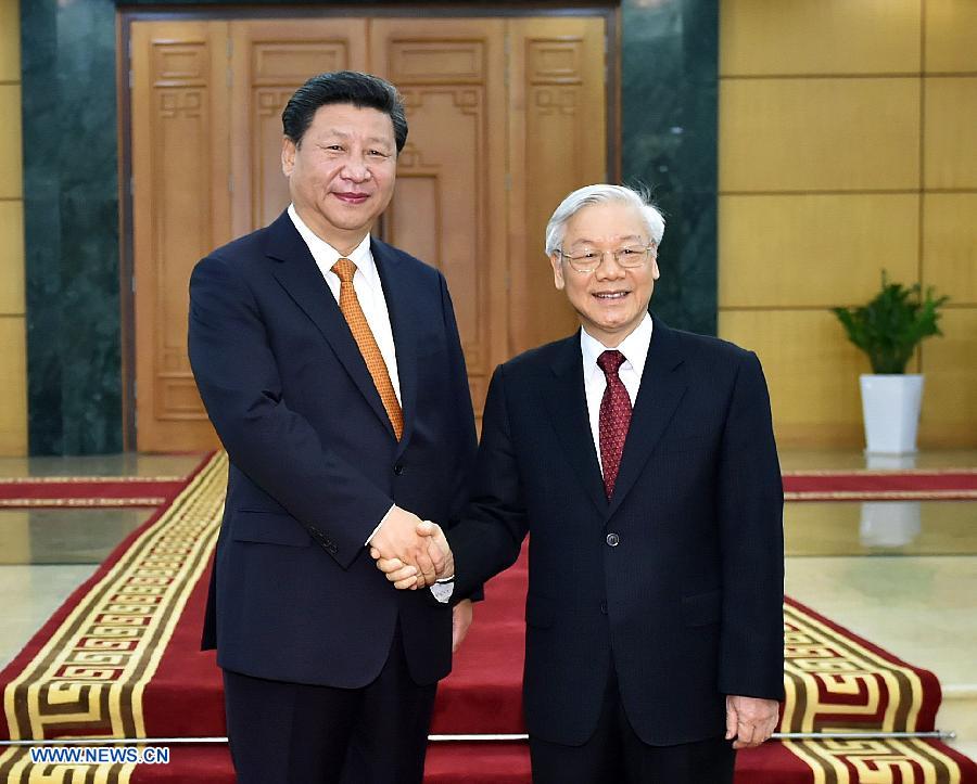 Chinese president holds talks with CPV General Secretary in Hanoi