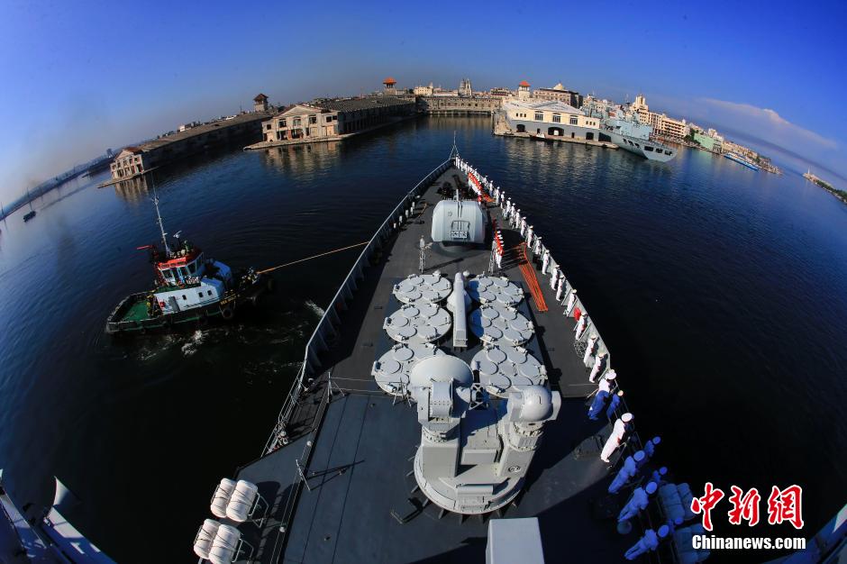 Chinese naval fleet pays goodwill visit to Cuba