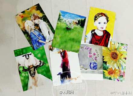 Young painter who suffers from uremia helps autistic children by selling paintings
