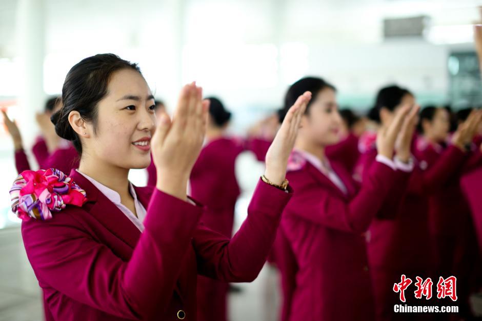 Stewardesses get trained for better service