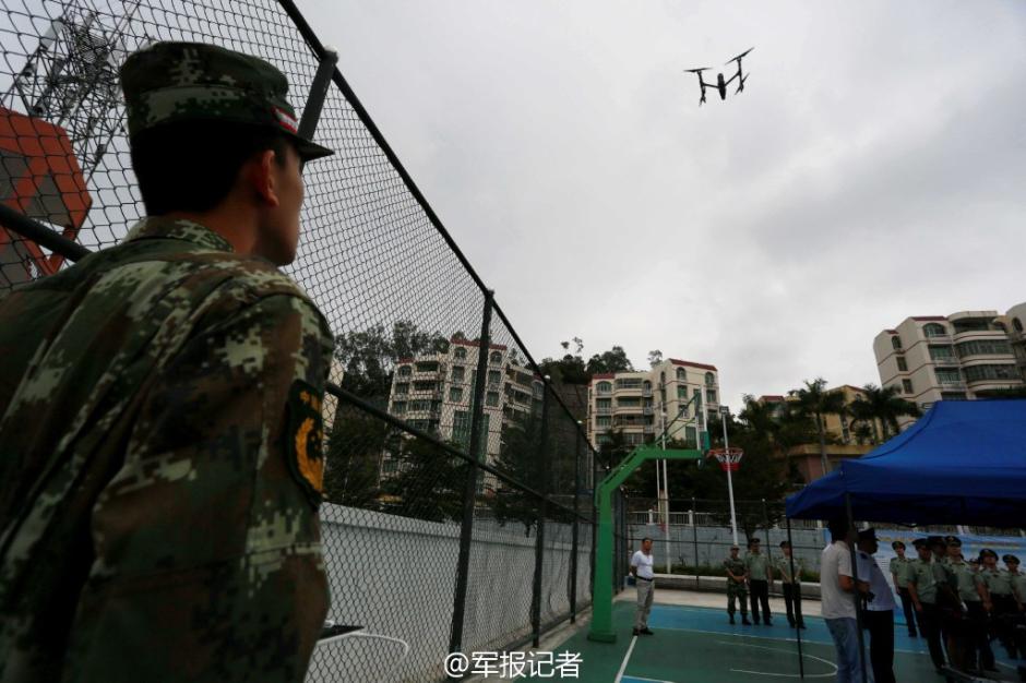 UAVs used in anti-smuggling operations by frontier soldiers in Shenzhen