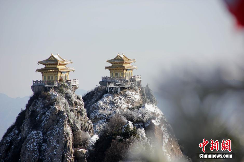 Beautiful scenery of Laojun Mountain after snow