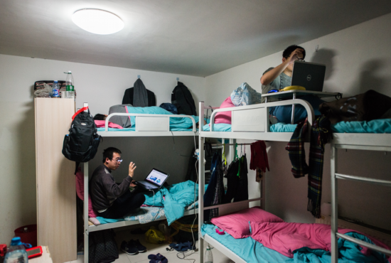 26 share a 90-square-meter 