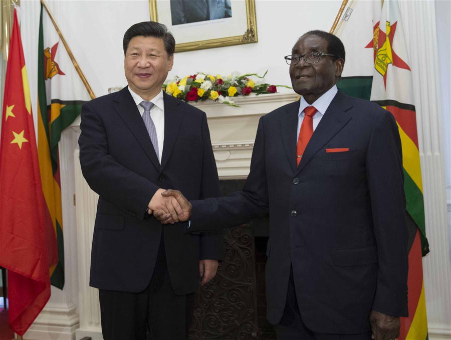 President Xi Jinping Holds Talks with Zimbabwe President Robert Mugabe