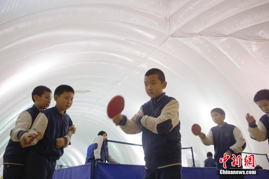 Anti-smog inflatable membrane stadium built in Beijing 