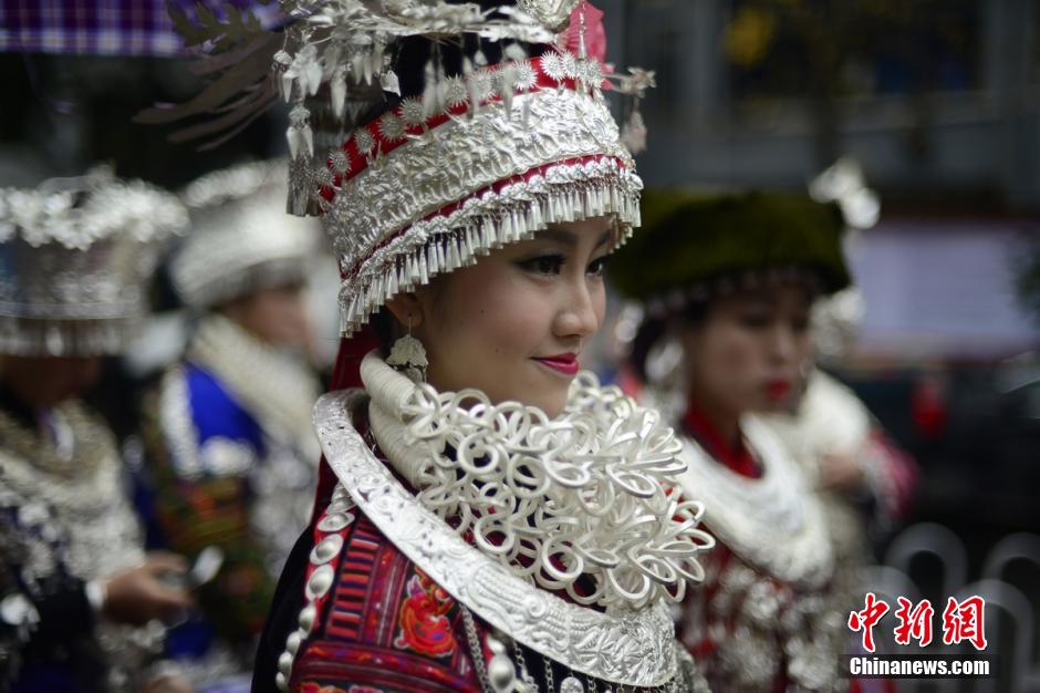 Ethnic costumes show in C China