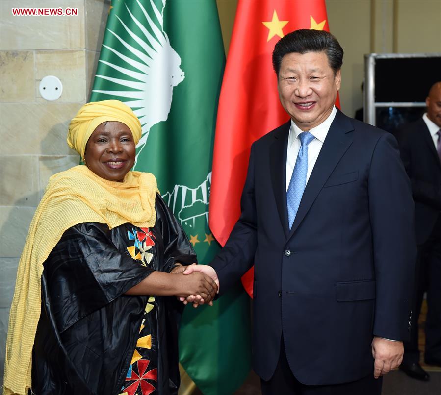 President Xi meets with AUC chairperson in Pretoria
