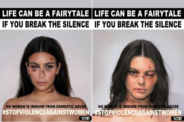 Kim Kardashian, Kendall Jenner, Angelina Jolie bruised for anti-domestic violence campaign