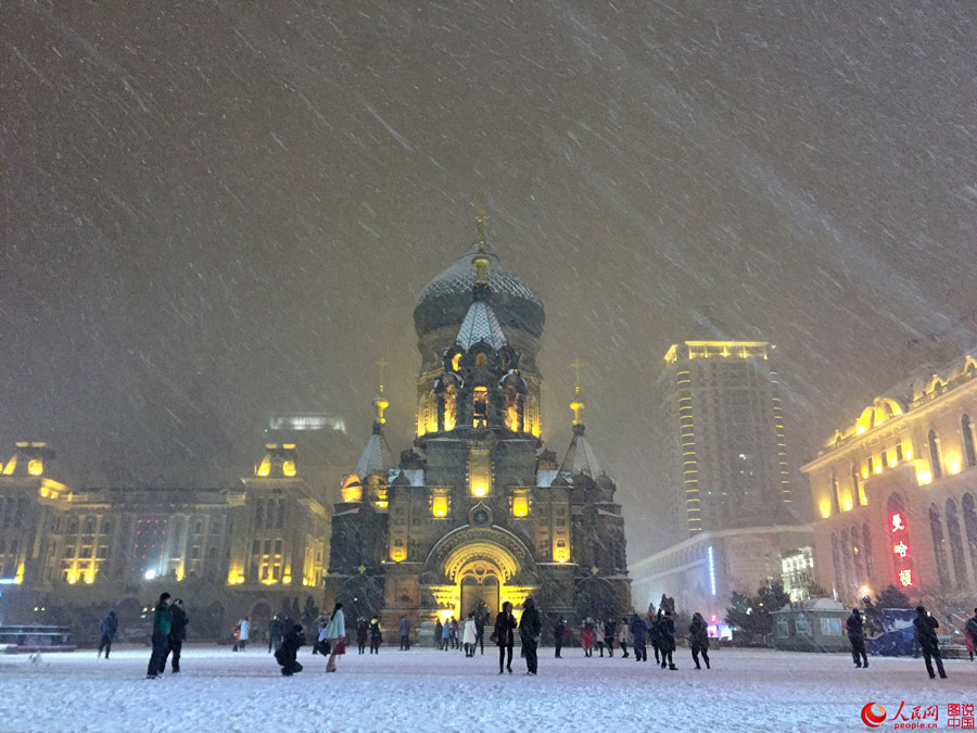 Saint Sophia Cathedral in snow