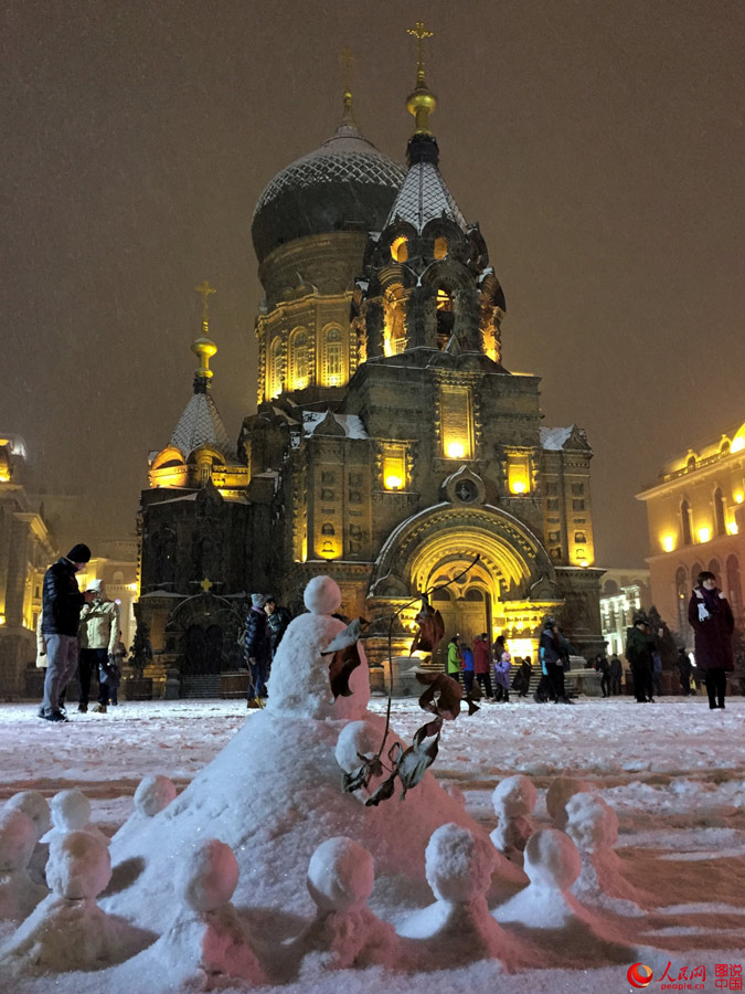 Saint Sophia Cathedral in snow
