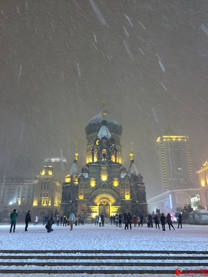 Saint Sophia Cathedral in snow