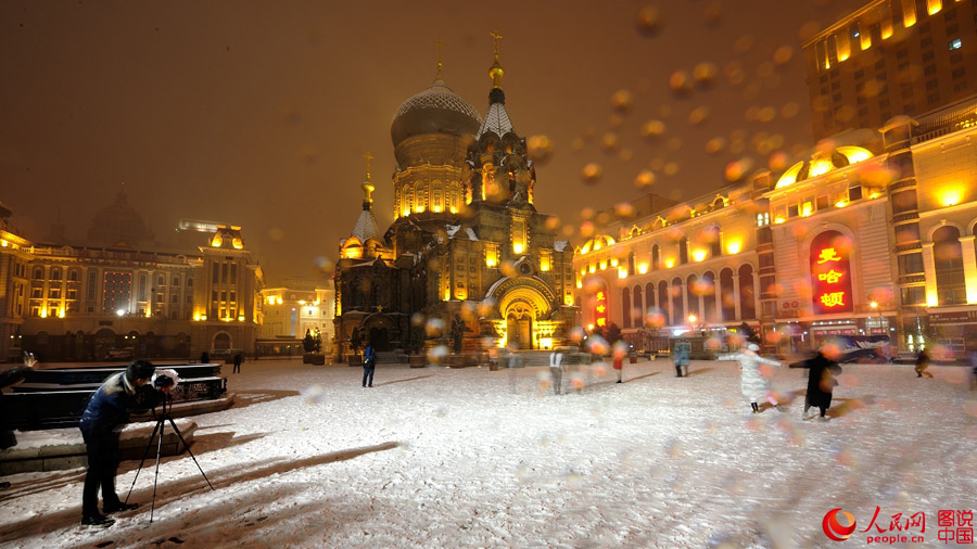 Saint Sophia Cathedral in snow