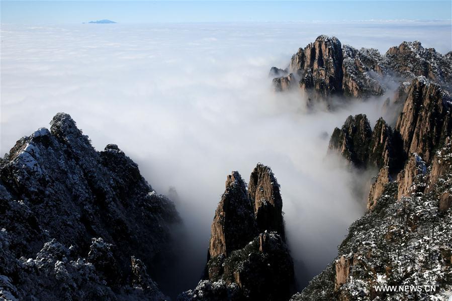 Snow scenery of Huangshan Mountain Anhui