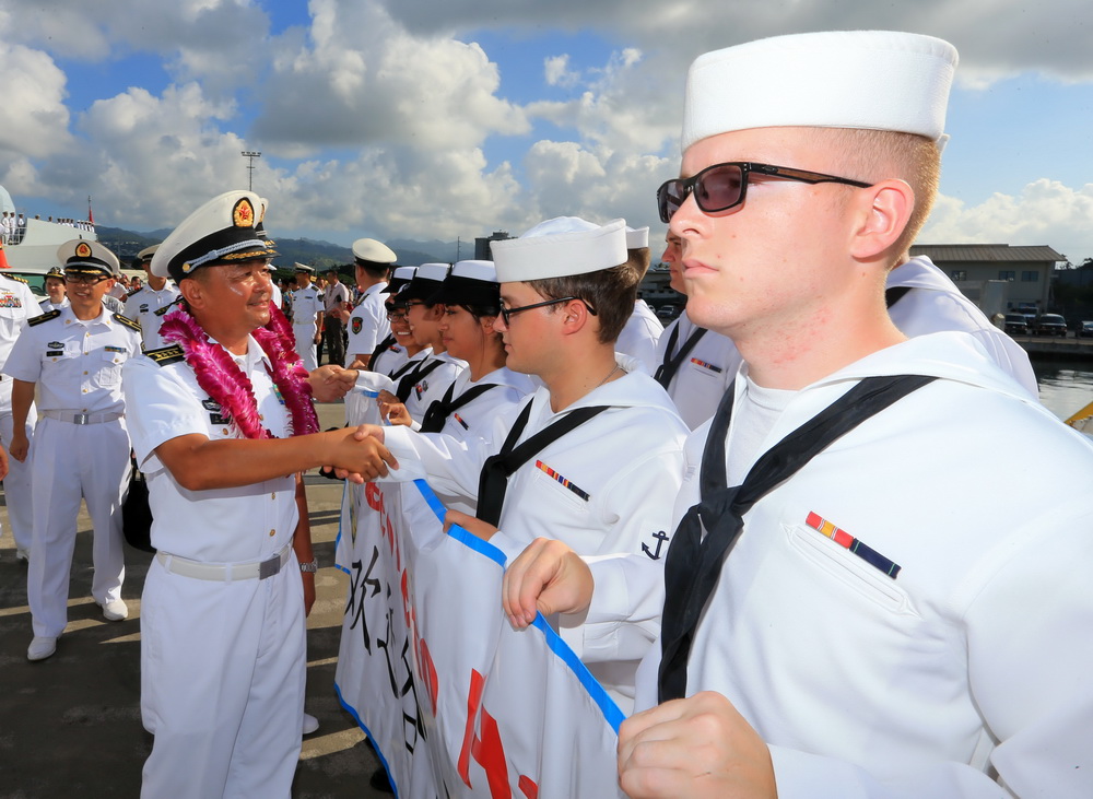 Chinese navy fleet 152 arrives at Pearl Harbor for visit