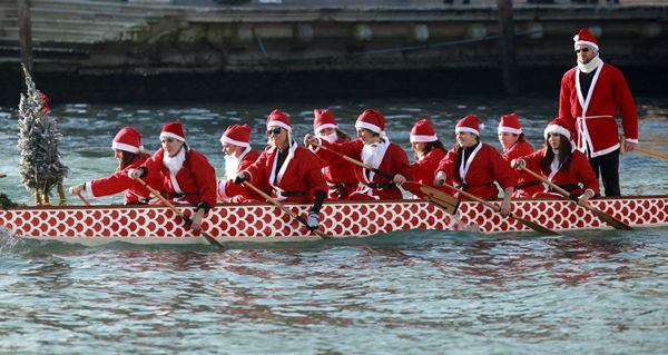 Christmas regatta in Venice