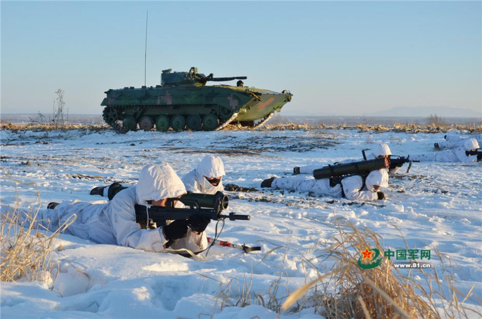 Armored brigade in winter training