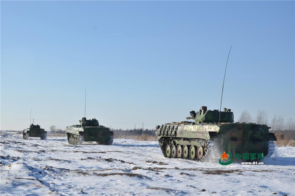 Armored brigade in winter training