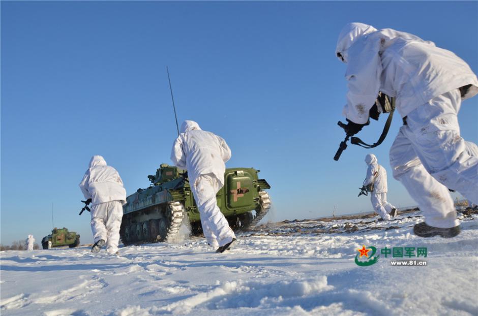 Armored brigade in winter training