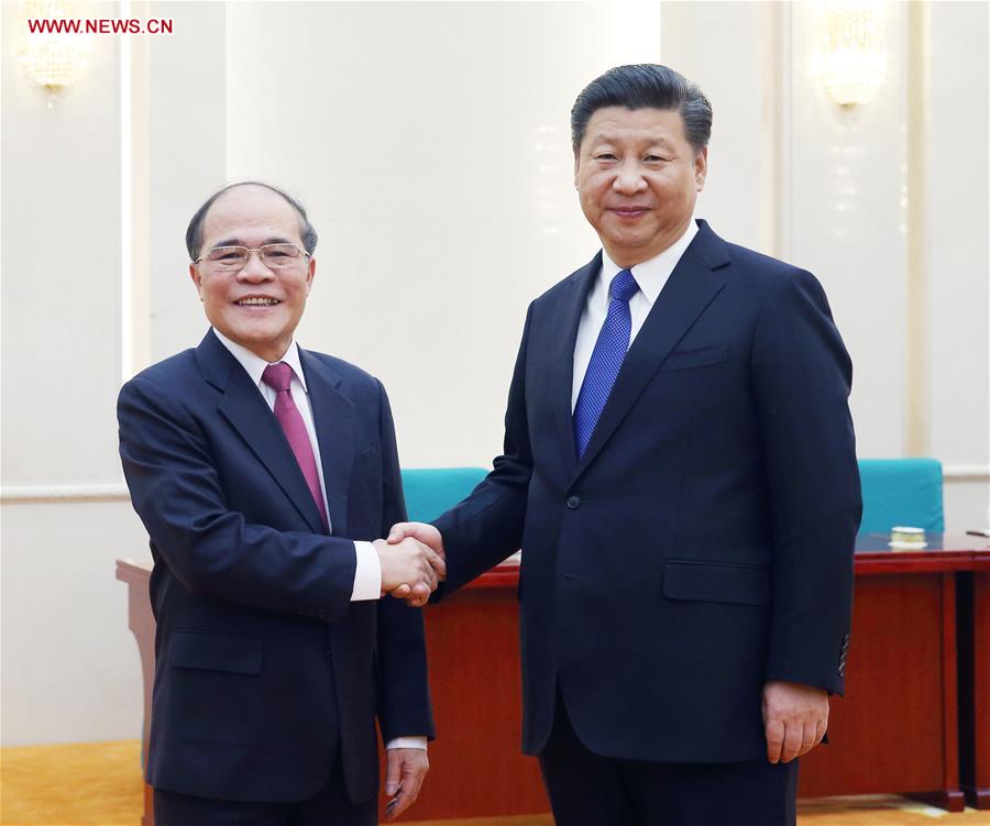 Chinese president calls for healthy development of Sino-Vietnamese ties