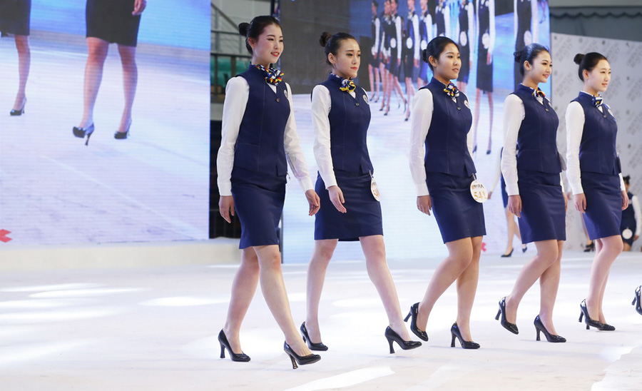flight attendant high heels