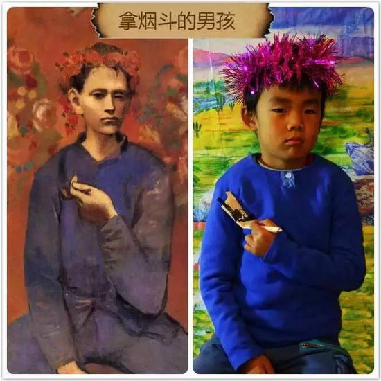 Children Imitates World Famous Paintings