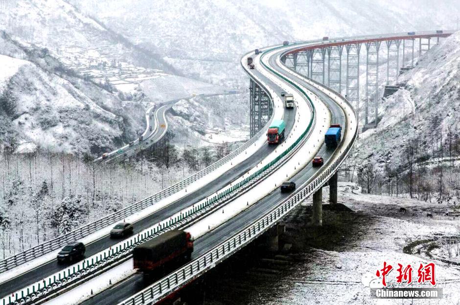 The most beautiful highway after snow