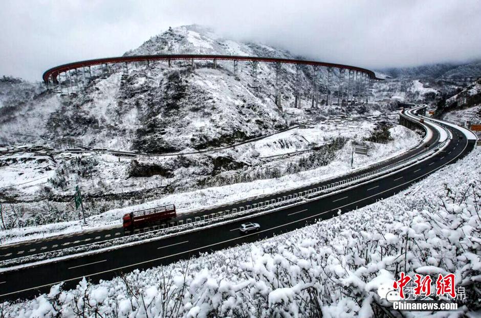 The most beautiful highway after snow