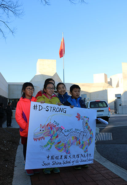 Children at Chinese embassy in US send wishes to Dorian