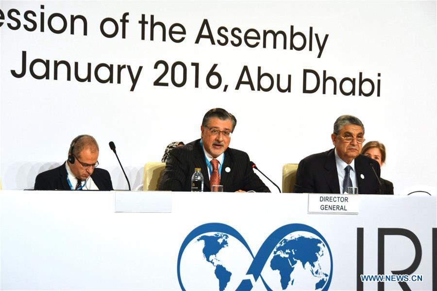 6th annual Int'l Renewable Energy Agency assembly held in Abu Dhabi 