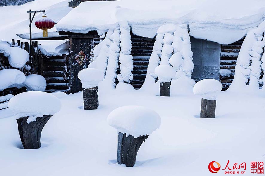 The most beautiful town of snow in China