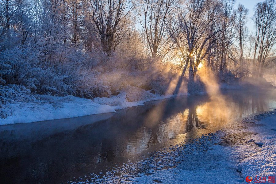 Stunning rime scenery of the Great Khingan mountains