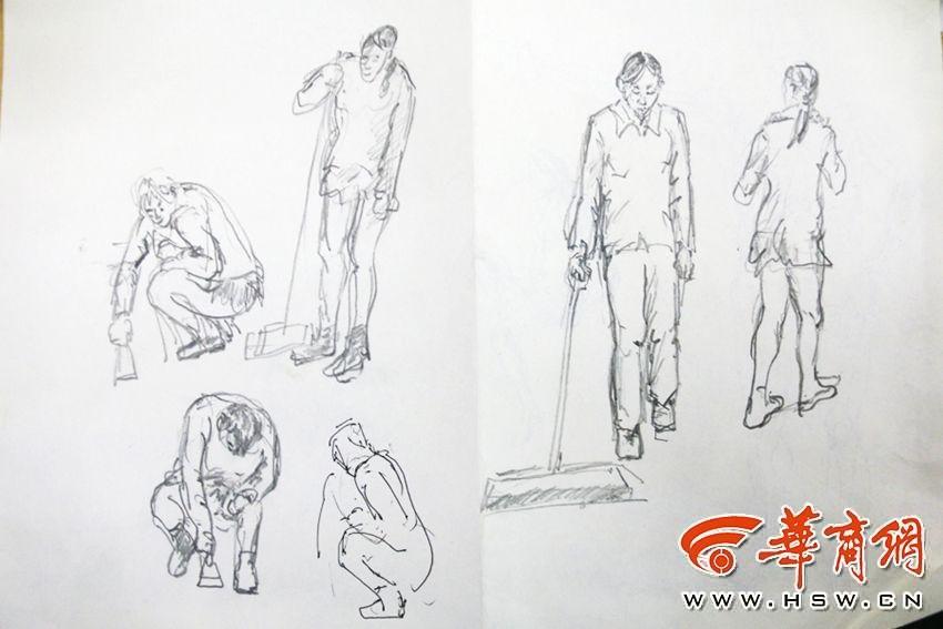 Sketches drawn by a security guard go viral online 