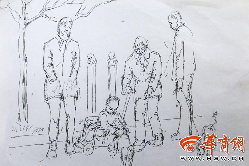 Sketches drawn by a security guard go viral online 