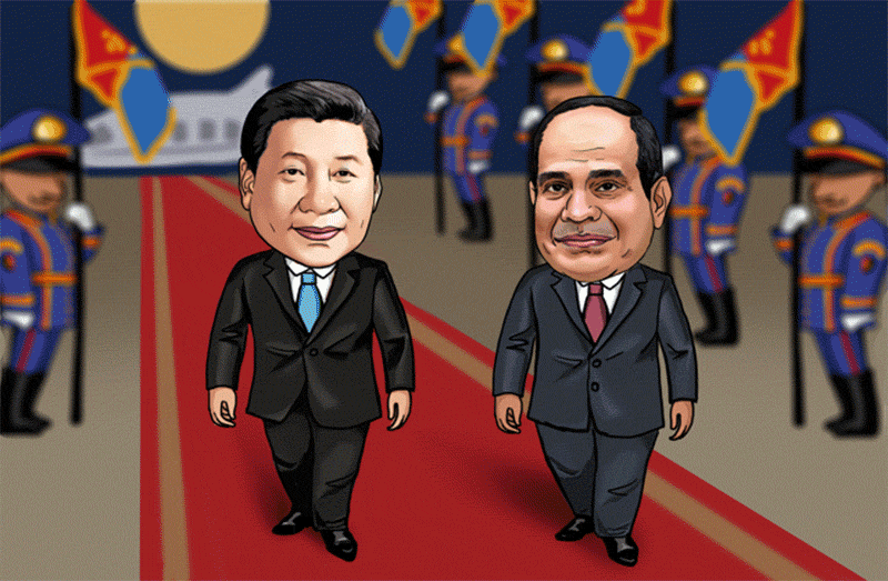 Cartoon Commentary on President Xi's Middle East visit ③: Opening new era of Sino-Egyptian partnership