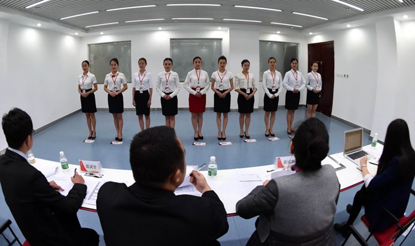 College students vie for flight attendant jobs