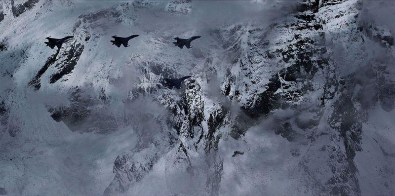 Aerial photos taken on J-11 fighter