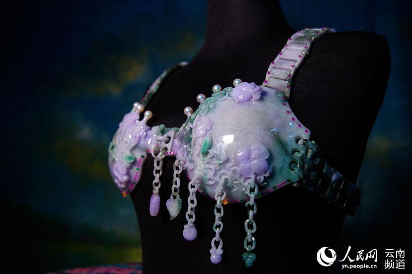 Lingerie made of emeralds shown in SW China