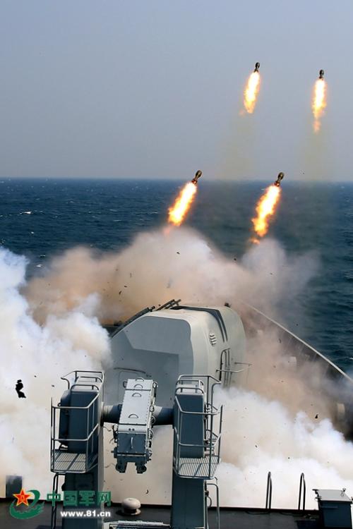 PLA Navy stages live-ammunition drill in S. China Sea