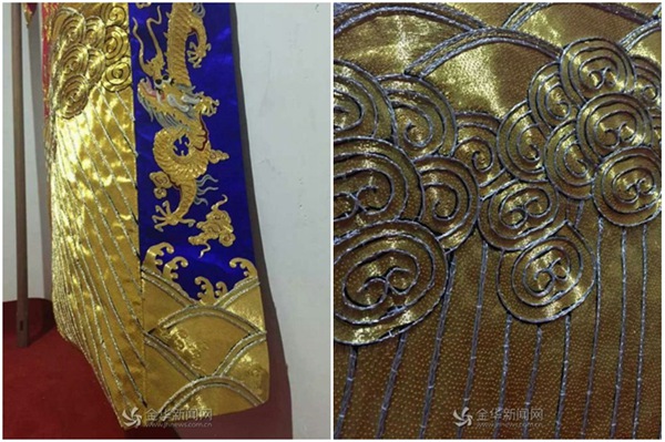 Self-taught artist embroiders dragon robe with gold and silver worth 400,000 yuan