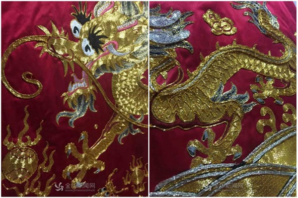 Self-taught artist embroiders dragon robe with gold and silver worth 400,000 yuan