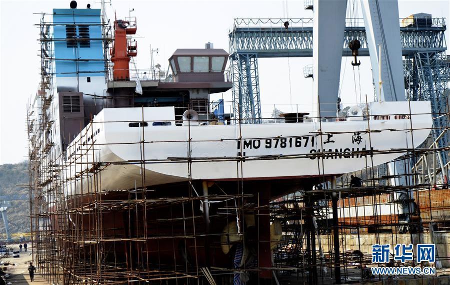 Construction of China's oceanographic research ship enters final stage
