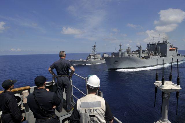 US warships still sailing in the South China Sea
