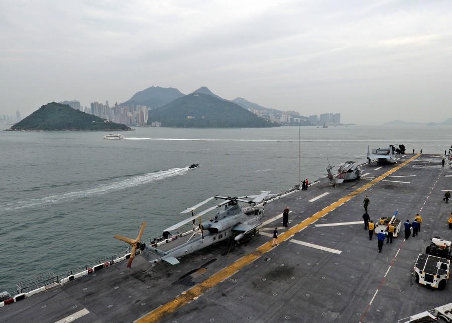 USS Boxer amphibious assault ship visits Hong Kong 