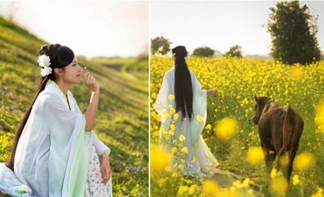 Official in Han costume to promote local tourism