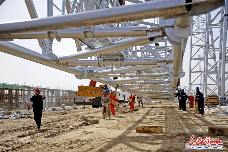 Shaanxi's first UHV substation frame lift completed