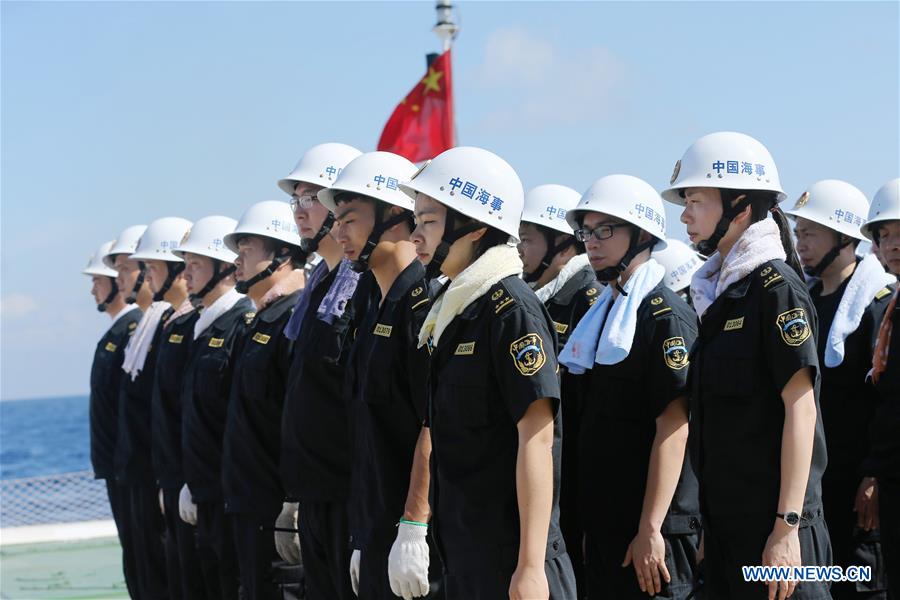 Rescue and fire drills held on China's patrol vessel Haixun 01