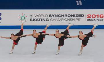 Team Russia wins Championship during ISU World Syncronized Skating
