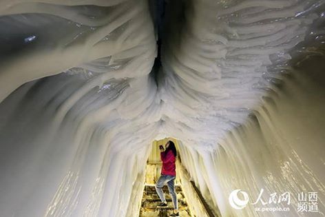 Meet the largest ice cave ever discovered in China in Luya Mountain