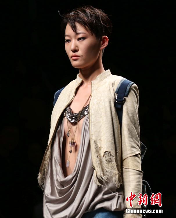 Modern apparels displayed at Shanghai Fashion Week