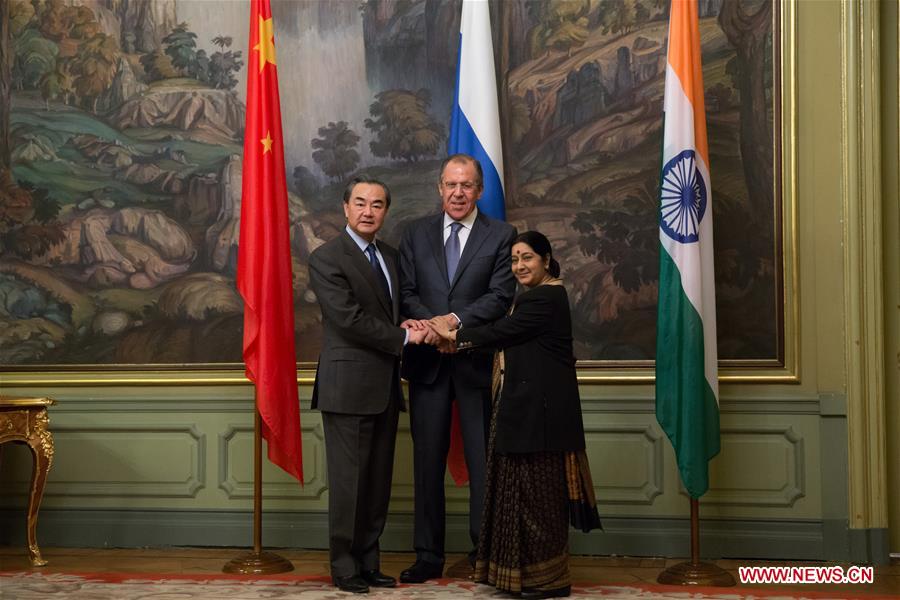 More cooperation among China, Russia, India for bigger role in global affairs: Chinese FM